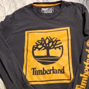 Timberland Black Shirt with Orange Logo